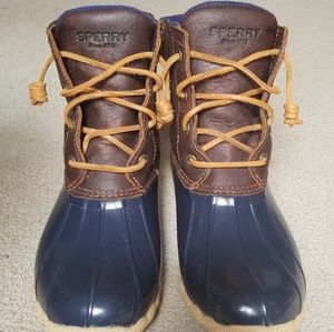 Sperry Top Slider Saltwater 7.5 duck boots